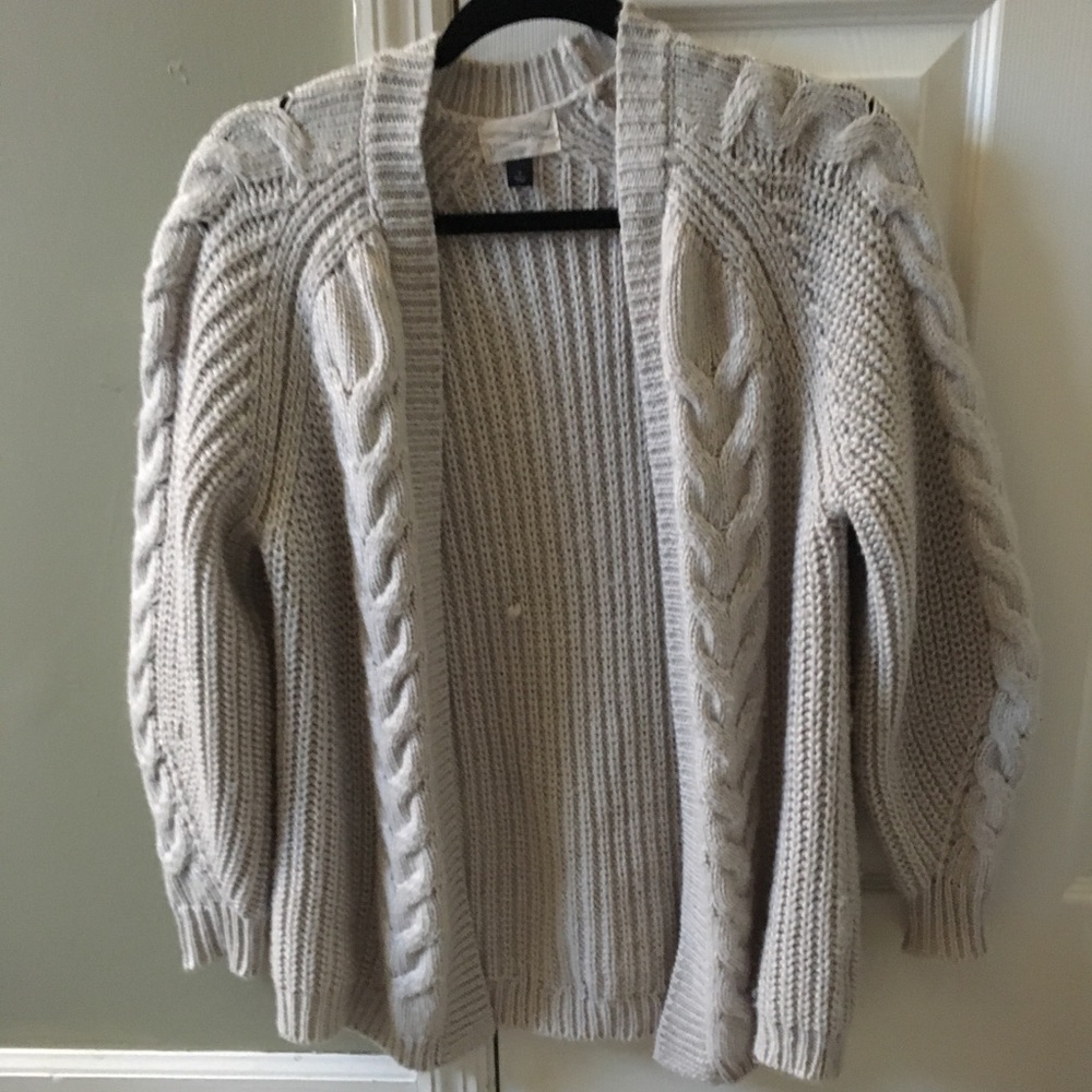 Cream Cardigan Sweater